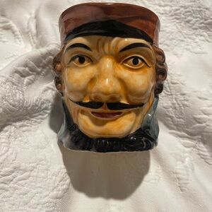 Hand painted Vintage Toby Head Mug. Made in Occupied Japan. 4” High